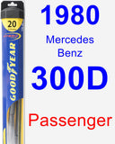 Passenger Wiper Blade for 1980 Mercedes-Benz 300D - Hybrid