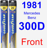 Front Wiper Blade Pack for 1981 Mercedes-Benz 300D - Hybrid