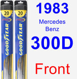 Front Wiper Blade Pack for 1983 Mercedes-Benz 300D - Hybrid