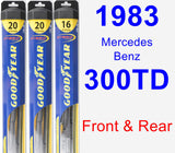 Front & Rear Wiper Blade Pack for 1983 Mercedes-Benz 300TD - Hybrid