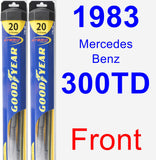 Front Wiper Blade Pack for 1983 Mercedes-Benz 300TD - Hybrid