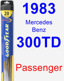 Passenger Wiper Blade for 1983 Mercedes-Benz 300TD - Hybrid