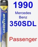 Passenger Wiper Blade for 1990 Mercedes-Benz 350SDL - Hybrid