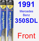 Front Wiper Blade Pack for 1991 Mercedes-Benz 350SDL - Hybrid