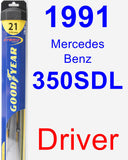 Driver Wiper Blade for 1991 Mercedes-Benz 350SDL - Hybrid