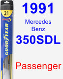 Passenger Wiper Blade for 1991 Mercedes-Benz 350SDL - Hybrid