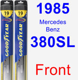 Front Wiper Blade Pack for 1985 Mercedes-Benz 380SL - Hybrid