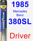 Driver Wiper Blade for 1985 Mercedes-Benz 380SL - Hybrid