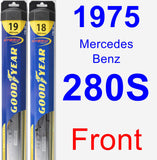 Front Wiper Blade Pack for 1975 Mercedes-Benz 280S - Hybrid