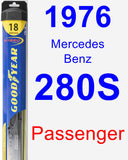 Passenger Wiper Blade for 1976 Mercedes-Benz 280S - Hybrid