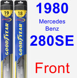 Front Wiper Blade Pack for 1980 Mercedes-Benz 280SE - Hybrid