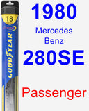 Passenger Wiper Blade for 1980 Mercedes-Benz 280SE - Hybrid