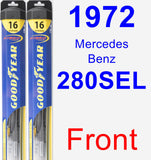 Front Wiper Blade Pack for 1972 Mercedes-Benz 280SEL - Hybrid
