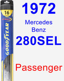 Passenger Wiper Blade for 1972 Mercedes-Benz 280SEL - Hybrid