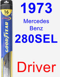 Driver Wiper Blade for 1973 Mercedes-Benz 280SEL - Hybrid