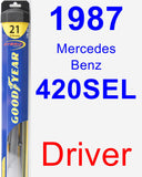 Driver Wiper Blade for 1987 Mercedes-Benz 420SEL - Hybrid