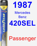 Passenger Wiper Blade for 1987 Mercedes-Benz 420SEL - Hybrid