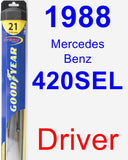 Driver Wiper Blade for 1988 Mercedes-Benz 420SEL - Hybrid