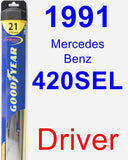 Driver Wiper Blade for 1991 Mercedes-Benz 420SEL - Hybrid