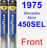 Front Wiper Blade Pack for 1975 Mercedes-Benz 450SEL - Hybrid