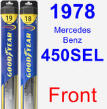 Front Wiper Blade Pack for 1978 Mercedes-Benz 450SEL - Hybrid