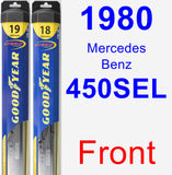 Front Wiper Blade Pack for 1980 Mercedes-Benz 450SEL - Hybrid