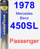 Passenger Wiper Blade for 1978 Mercedes-Benz 450SL - Hybrid