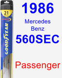 Passenger Wiper Blade for 1986 Mercedes-Benz 560SEC - Hybrid