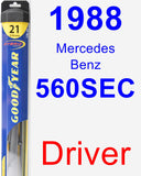 Driver Wiper Blade for 1988 Mercedes-Benz 560SEC - Hybrid