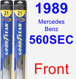 Front Wiper Blade Pack for 1989 Mercedes-Benz 560SEC - Hybrid