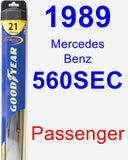 Passenger Wiper Blade for 1989 Mercedes-Benz 560SEC - Hybrid