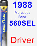 Driver Wiper Blade for 1988 Mercedes-Benz 560SEL - Hybrid