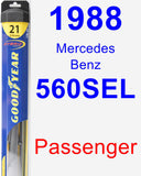 Passenger Wiper Blade for 1988 Mercedes-Benz 560SEL - Hybrid