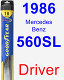 Driver Wiper Blade for 1986 Mercedes-Benz 560SL - Hybrid