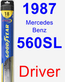 Driver Wiper Blade for 1987 Mercedes-Benz 560SL - Hybrid