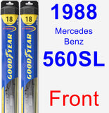 Front Wiper Blade Pack for 1988 Mercedes-Benz 560SL - Hybrid