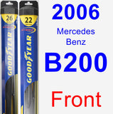 Front Wiper Blade Pack for 2006 Mercedes-Benz B200 - Hybrid