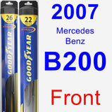 Front Wiper Blade Pack for 2007 Mercedes-Benz B200 - Hybrid