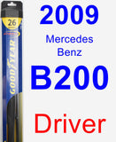 Driver Wiper Blade for 2009 Mercedes-Benz B200 - Hybrid