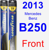 Front Wiper Blade Pack for 2013 Mercedes-Benz B250 - Hybrid