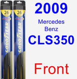 Front Wiper Blade Pack for 2009 Mercedes-Benz CLS350 - Hybrid