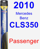 Passenger Wiper Blade for 2010 Mercedes-Benz CLS350 - Hybrid