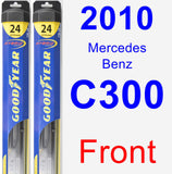 Front Wiper Blade Pack for 2010 Mercedes-Benz C300 - Hybrid