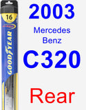 Rear Wiper Blade for 2003 Mercedes-Benz C320 - Hybrid