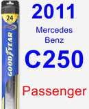 Passenger Wiper Blade for 2011 Mercedes-Benz C250 - Hybrid