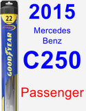 Passenger Wiper Blade for 2015 Mercedes-Benz C250 - Hybrid