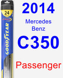 Passenger Wiper Blade for 2014 Mercedes-Benz C350 - Hybrid