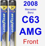 Front Wiper Blade Pack for 2008 Mercedes-Benz C63 AMG - Hybrid