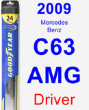 Driver Wiper Blade for 2009 Mercedes-Benz C63 AMG - Hybrid