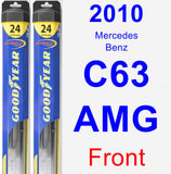 Front Wiper Blade Pack for 2010 Mercedes-Benz C63 AMG - Hybrid